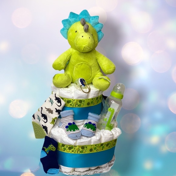 dinosaur diaper cake